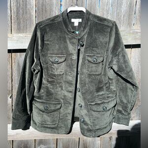 Christopher & Banks Olive Green Corduroy Jacket